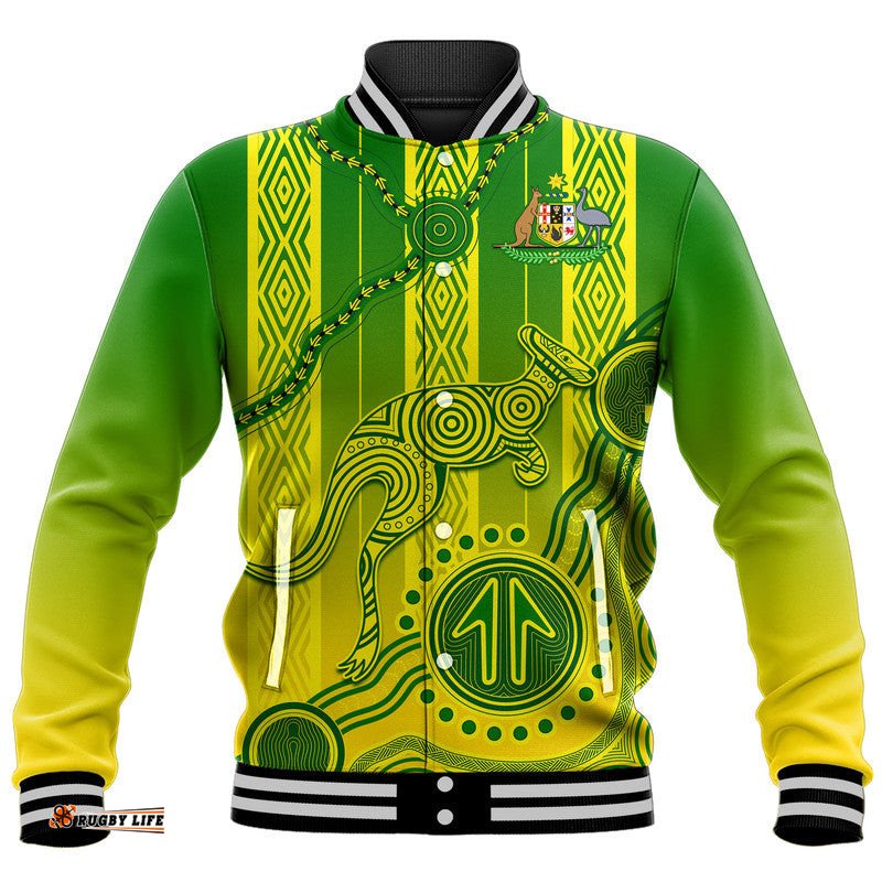 Australia Soccer Baseball Jacket Go Aussie Socceroos With Kangaroo