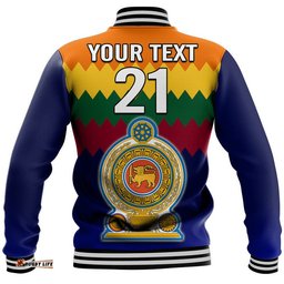 Custom Personalised Sri Lanka The Lions Cricket Men's T20 World Cup Baseball Jacket