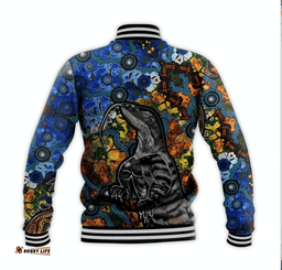 Aboriginal Lizard Tribal Baseball Jacket