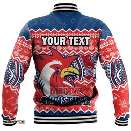Custom Personalised Sydney Aboriginal Roosters Christmas Vibe Baseball Jacket