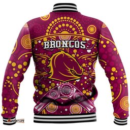 Broncos Rugby Baseball Jacket Boomerang Indigenous Dots