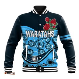 Custom Personalised Waratahs Rugby Baseball Jacket NSW Red Waratahs Indigenous