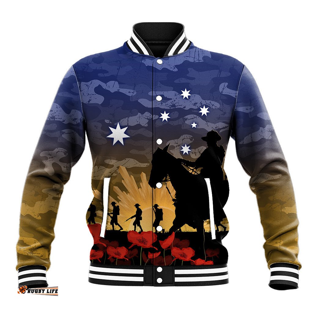 ANZAC DAY Baseball Jacket Camo Style - Dawn Service