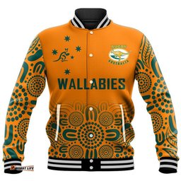 Australia Rugby Wallabies Kangraroos Baseball Jacket