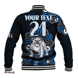 Custom Personalised NRL Canterbury-Bankstown Bulldogs Rugby Berries 1935 Aboriginal No2 Baseball Jacket