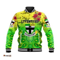 Custom Personalised Ltyentye Apurte ANZAC Baseball Jacket Indigenous Vibes - Ltyentyies