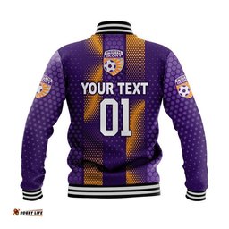 Custom Personalised Perth Glory Baseball Jacket Soccer Club Original Style - Purple