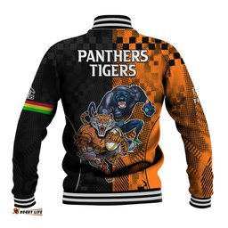 NRL Tigers Combine Panthers Rugby Baseball Jacket Sporty Style