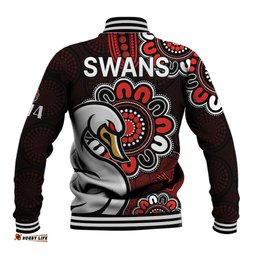 AFL Sydney Swans 1874 Aboriginal Baseball Jacket