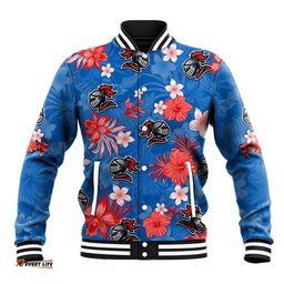 Custom Knights Rugby Baseball Jacket Beautiful Floral Pattern Spring Summer Vibe
