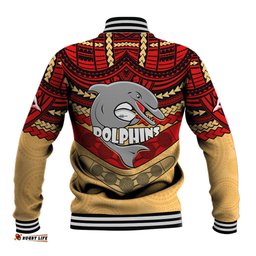 Dolphins Rugby Baseball Jacket Polynesian and Aboriginal Vibe