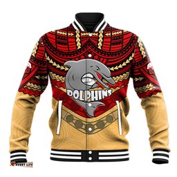 Dolphins Rugby Baseball Jacket Polynesian and Aboriginal Vibe