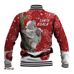 Australia Christmas Aboriginal Baseball Jacket Santa Koala Ver01