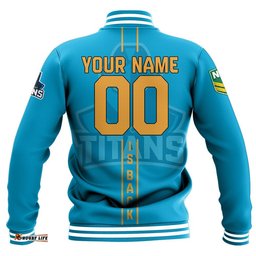 Gold Coast Titans Baseball Jacket Personalized Rugby For Fan - NRL