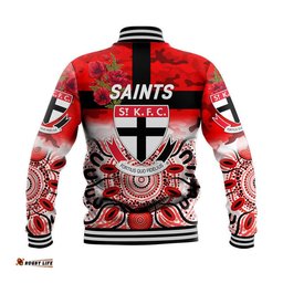 St Kilda Saints ANZAC Baseball Jacket Indigenous Vibes