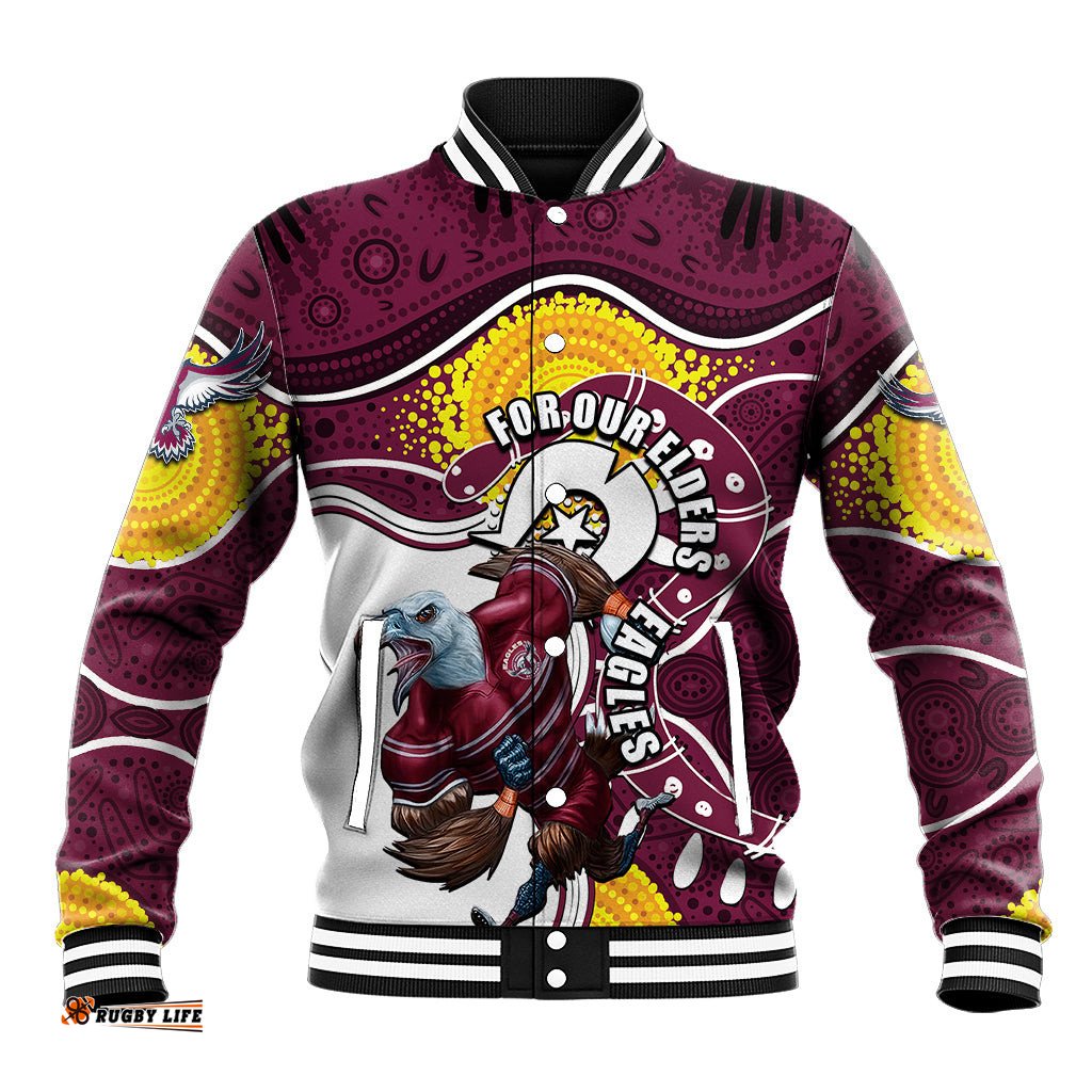 Sea Eagles Mascot NRL Baseball Jacket NAIDOC