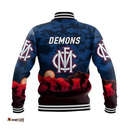 Melbourne Demons ANZAC Baseball Jacket Simple Style