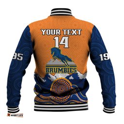 Custom Text And Number Brumbies Rugby 1995 Super Indigenous Version Baseball Jacket