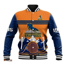 Custom Text And Number Brumbies Rugby 1995 Super Indigenous Version Baseball Jacket