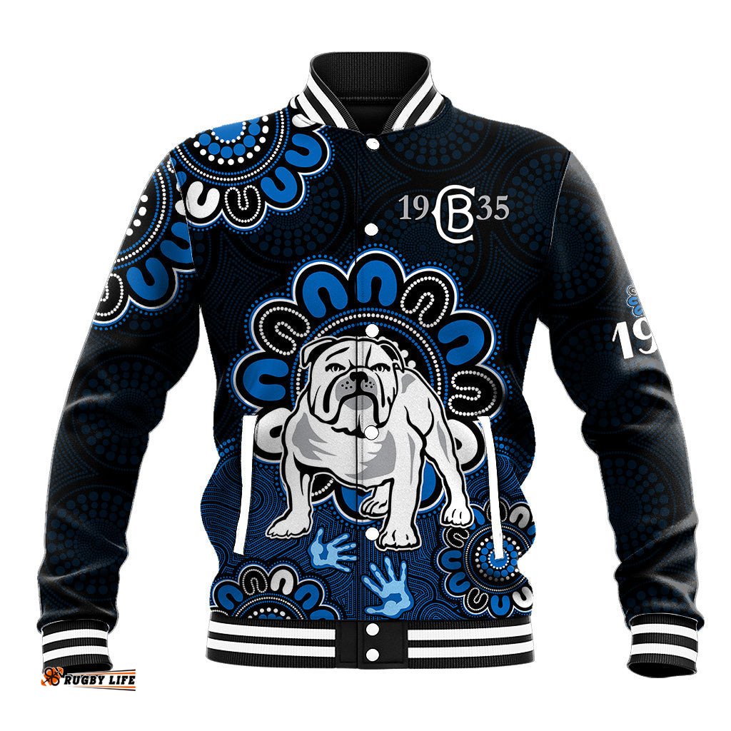 NRL Canterbury-Bankstown Bulldogs Rugby Berries 1935 Aboriginal No2 Baseball Jacket
