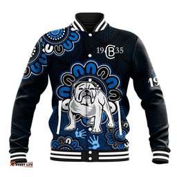 NRL Canterbury-Bankstown Bulldogs Rugby Berries 1935 Aboriginal No2 Baseball Jacket
