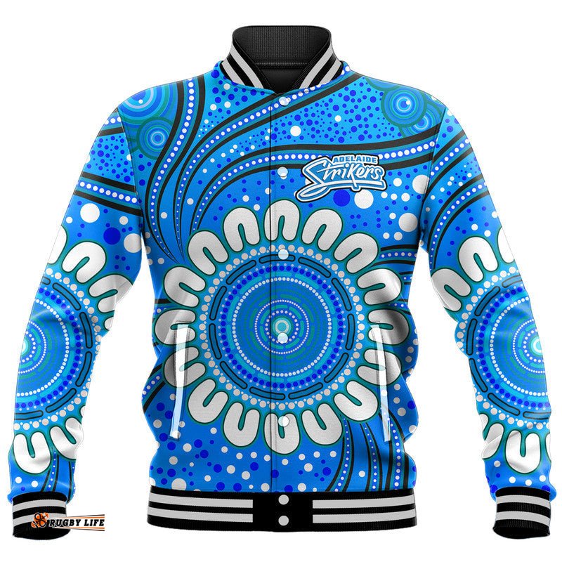 Custom Personalised Adelaide Strikers Cricket Baseball Jacket Aboriginal