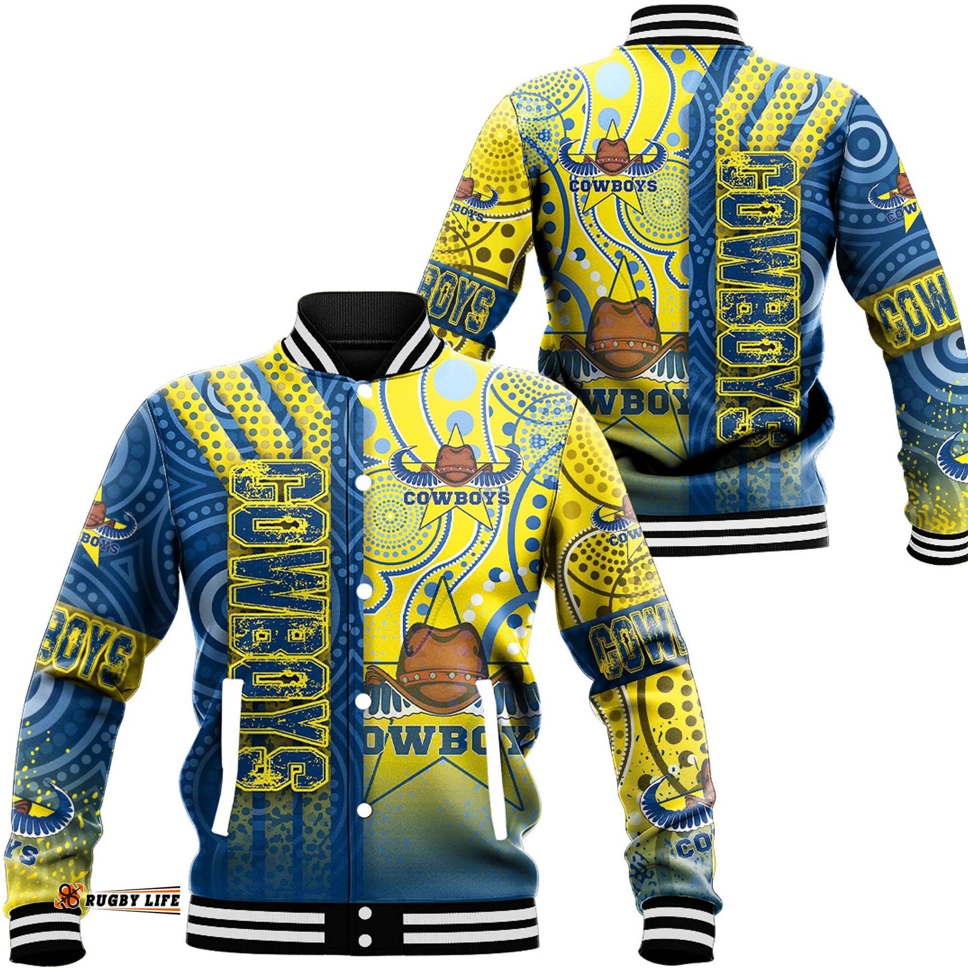 Vibe Hoodie Clothing - North Queensland Cowboys Sporty Style Baseball Jackets
