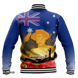 Vibe Hoodie Clothing - Australia Anzac Day Soldier Salute Baseball Jacket