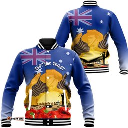 Vibe Hoodie Clothing - Australia Anzac Day Soldier Salute Baseball Jacket