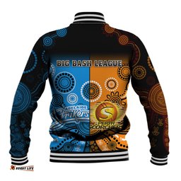 Perth Scorchers and Adelaide Strikers Cricket Baseball Jacket Aboriginal Art