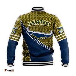 Custom Personalised Cowboys Rugby Baseball Jacket Mix Aboriginal Simple