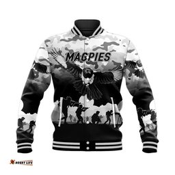 Collingwood Magpies ANZAC Baseball Jacket Simple Style
