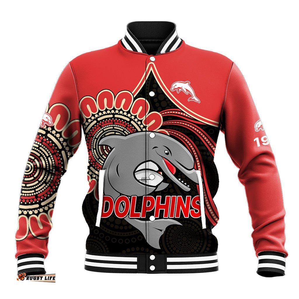 Custom Personalised NRL Redcliffe Dolphins Baseball Jacket