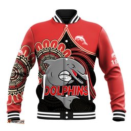 Custom Personalised NRL Redcliffe Dolphins Baseball Jacket