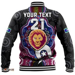 Custom Personalised Brisbane Lions Football NAIDOC Week Baseball Jacket Indigenous