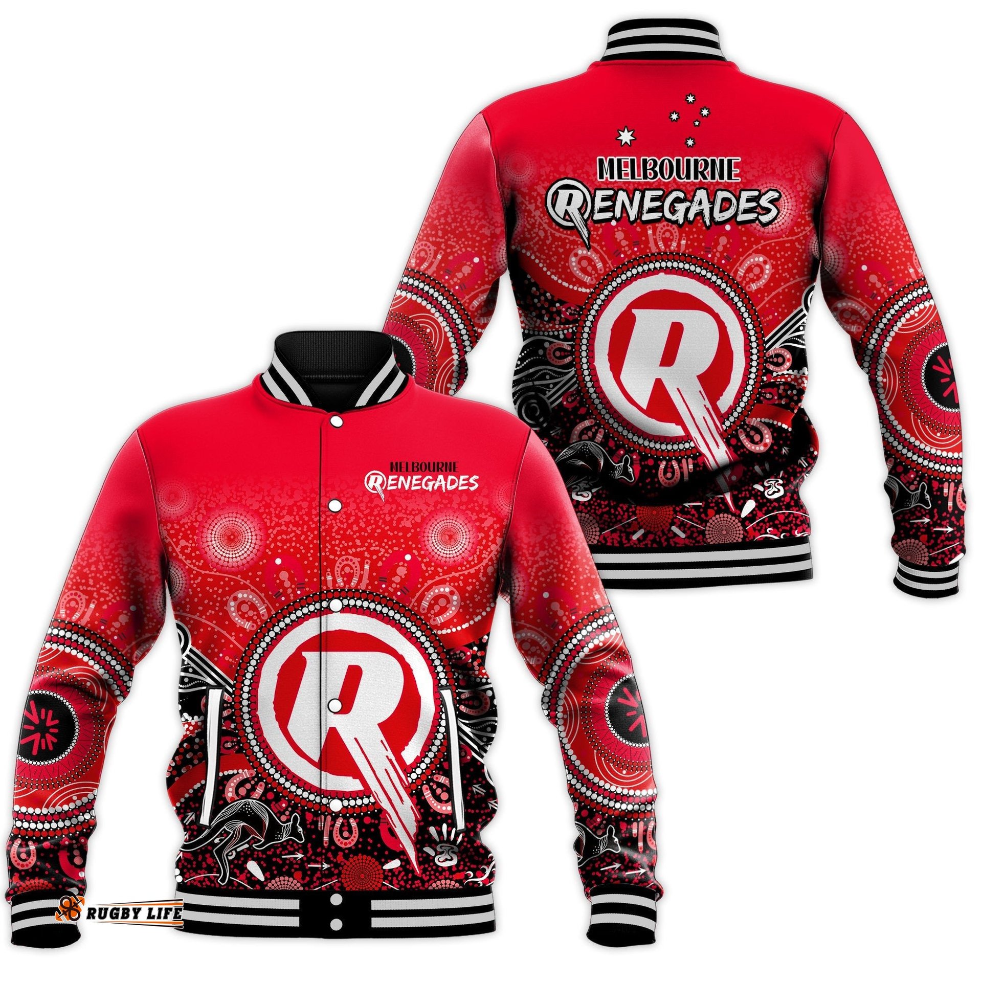Melbourne Renegades Baseball Jacket Cricket Aboriginal