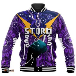 Custom Personalised Storm Rugby Baseball Jacket Indigenous With Thunder Go Storm