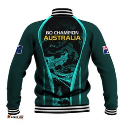 Matildas Australia Soccer Baseball Jacket Liquid Marble Texture Vibe
