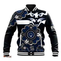AFL Geelong Cats 1859 Aboriginal Baseball Jacket