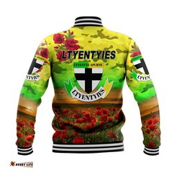 Ltyentye Apurte ANZAC Baseball Jacket Poppy Vibes - Ltyentyies