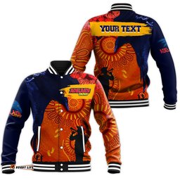 Custom Personalised Adelaide Crows Indigenous Anzac Day Baseball Jacket We Will Remember