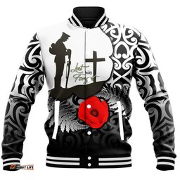 Vibe Hoodie Clothing - Anzac Day Poppy Remembrance Baseball Jacket