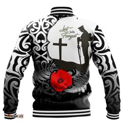 Vibe Hoodie Clothing - Anzac Day Poppy Remembrance Baseball Jacket