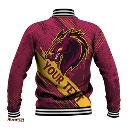 Custom Brisbane Broncos Baseball Jacket NRL Angry Broncos