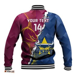 Custom Cowboys And Broncos Rugby Baseball Jacket Dynamic Style
