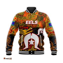 Custom Personalised Eels Torres Strait Islanders Mix Aboriginal Baseball Jacket No.2