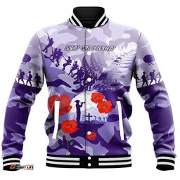 Vibe Hoodie Clothing - Custom New Zealand Anzac Fern And Camouflage Baseball Jacket