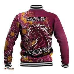 Personalised Broncos NAIDOC Week 2024 Baseball Jacket Aboriginal Fire Burning Sparks