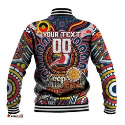 Custom NAIDOC Week 2024 Roosters Baseball Jacket Mascot Rugby DT02