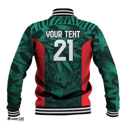 Royal Bengal Tiger Bangladesh Cricket Custom Baseball Jacket The Red and Green Version